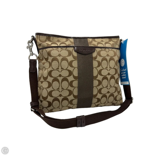 Coach Signature Stripe File Designer Handbag Crossbody
