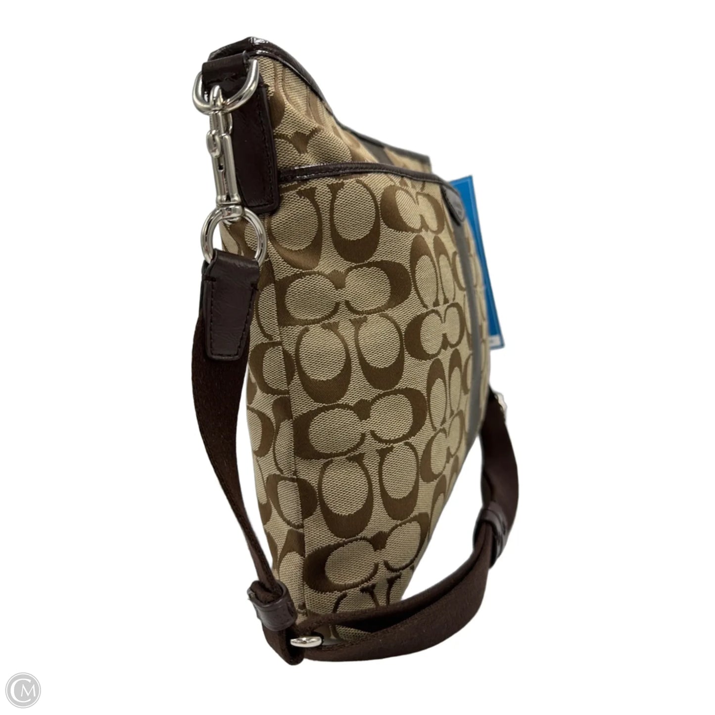 Coach Signature Stripe File Designer Handbag Crossbody