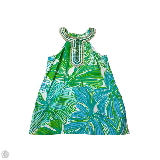 Top Sleeveless Designer By Lilly Pulitzer In Blue & Green, Size: L