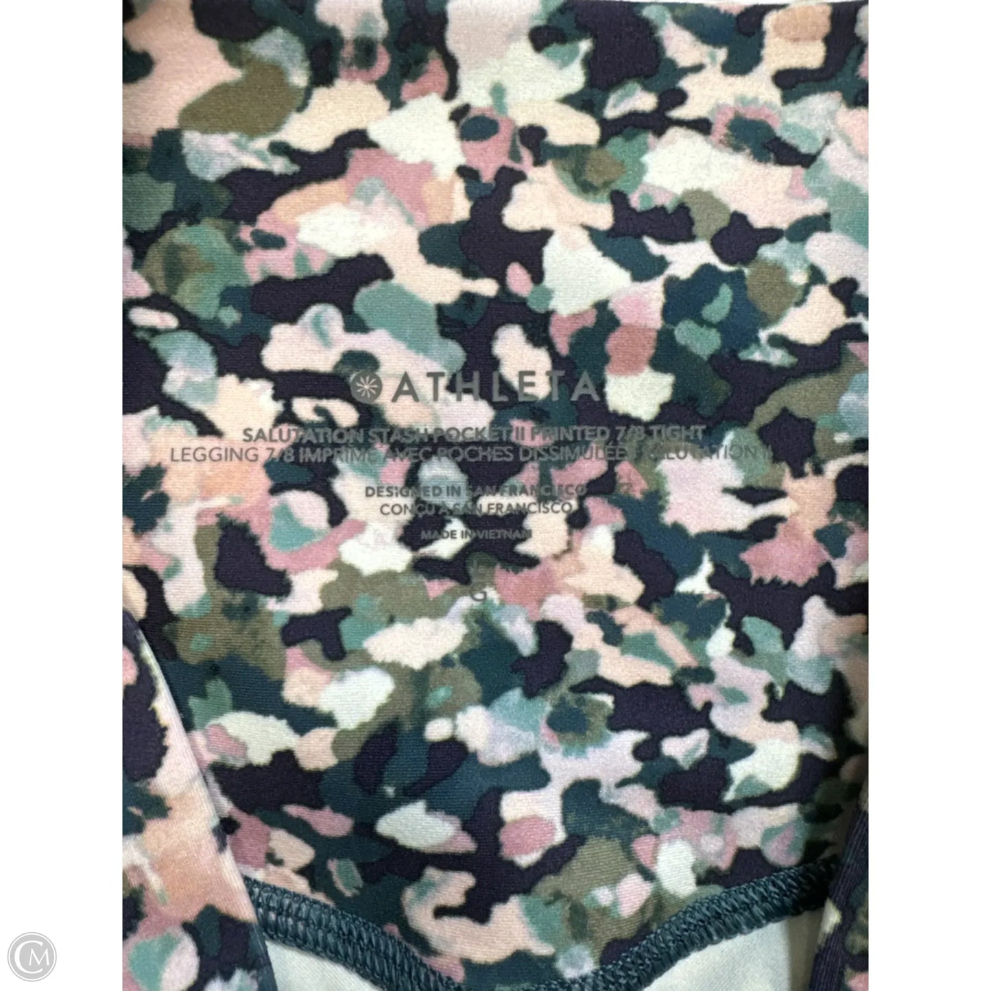 Athletic Leggings By Athleta In Multi-colored, Size: L