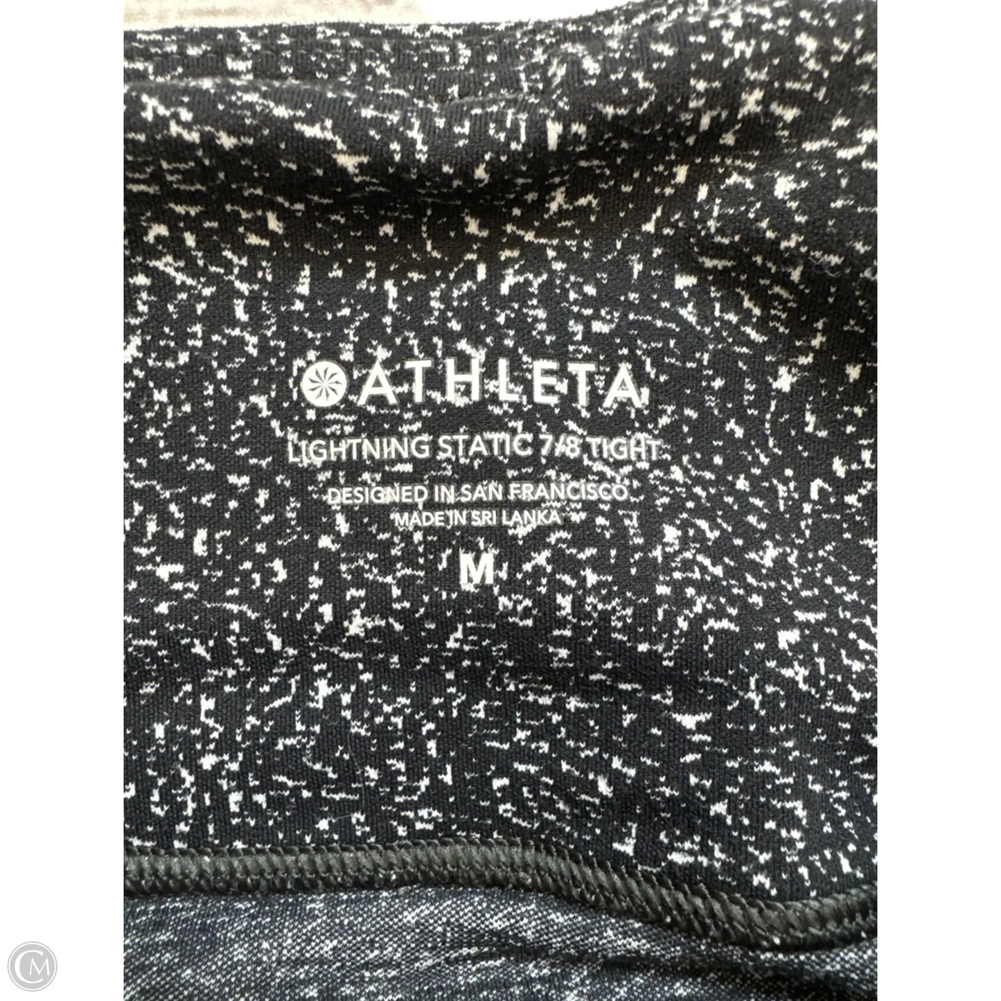 Athletic Leggings By Athleta In Black & White, Size: M