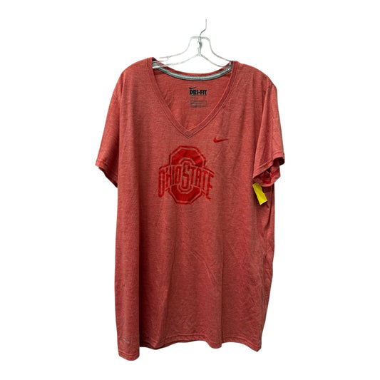 Athletic Top Ss By Nike Apparel In Red, Size:1X