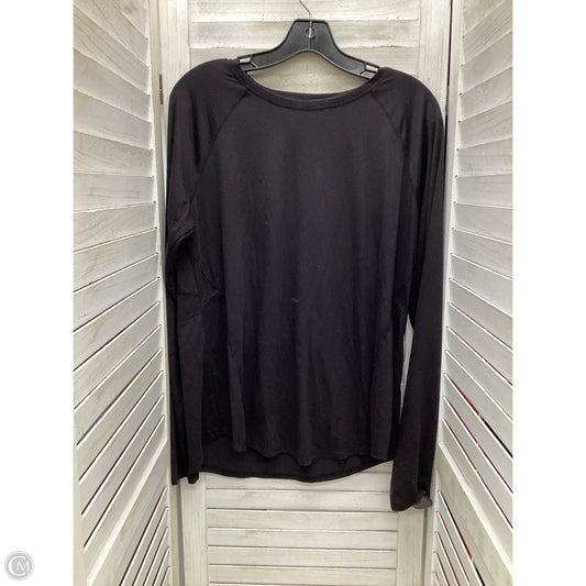 Athletic Top Long Sleeve Crewneck By Tek Gear In Black, Size: L