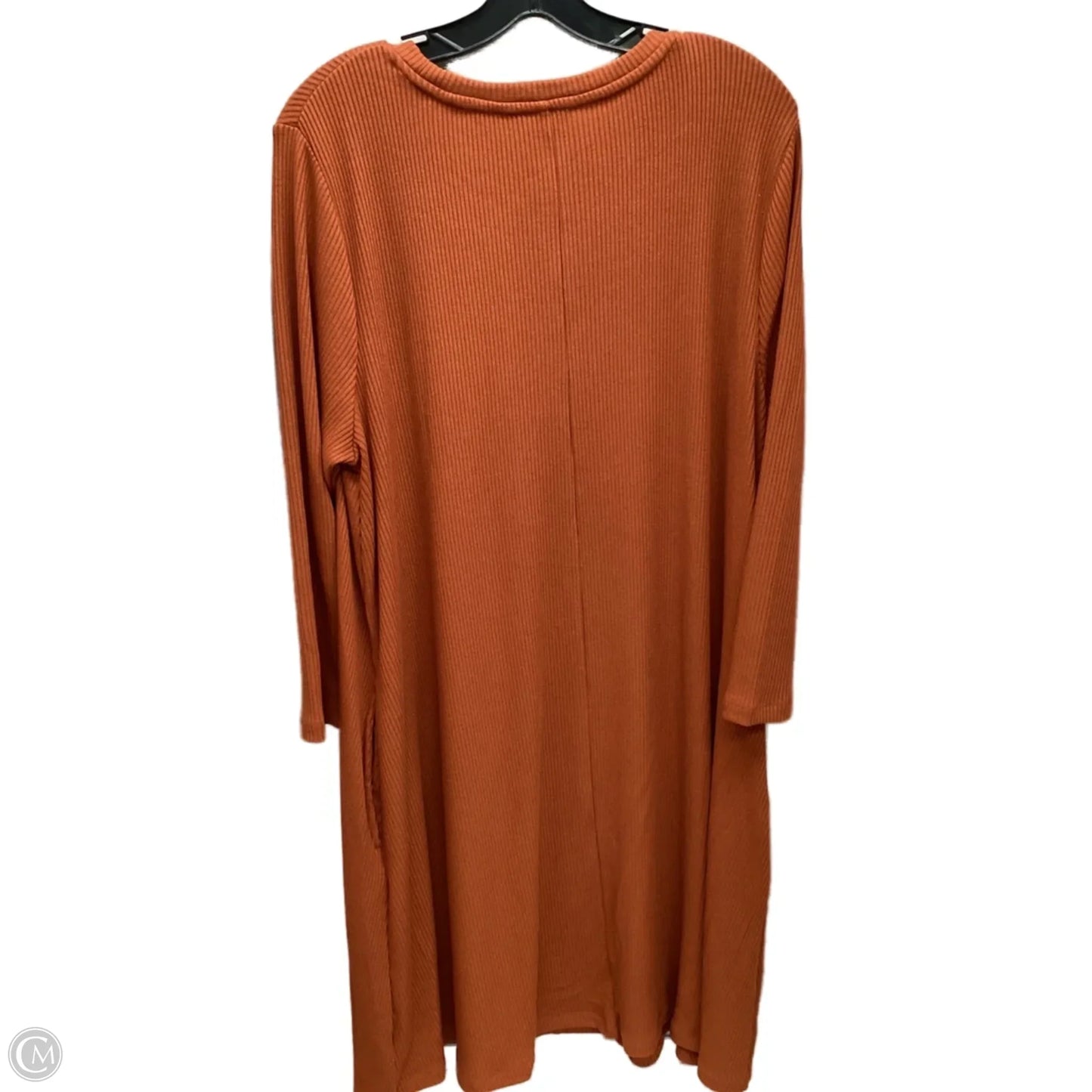 Dress Casual Midi By Time And Tru In Orange, Size: Xxl