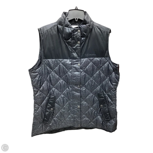 Vest Puffer & Quilted By Columbia In Black & Grey, Size: 1x