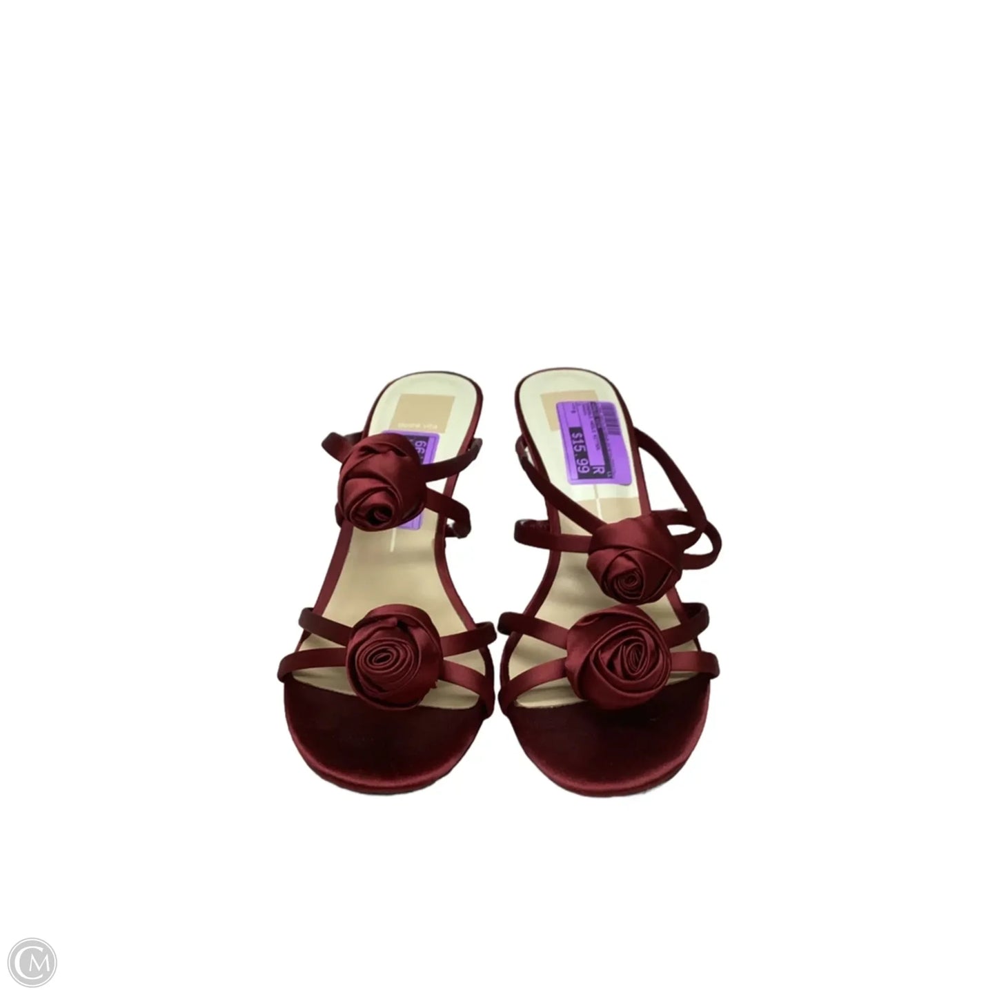 Sandals Heels Kitten By Dolce Vita In Maroon, Size: 9