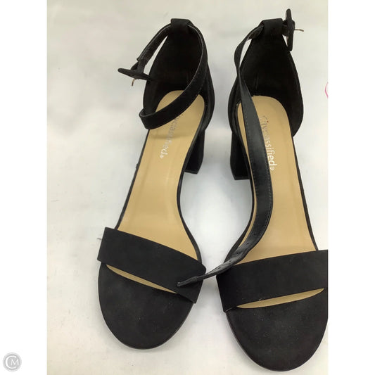 Sandals Heels Block By City Classified In Black, Size: 8.5