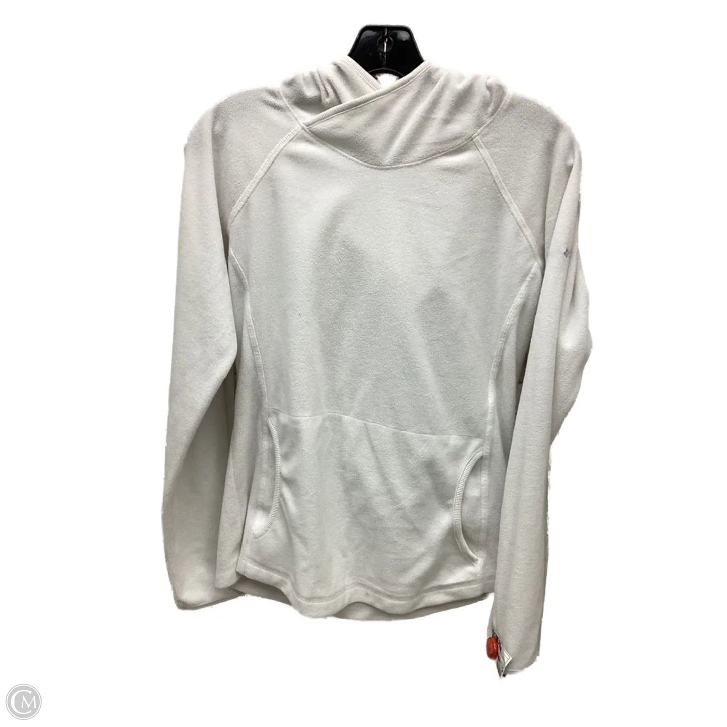 Athletic Top Long Sleeve Hoodie By Columbia In White, Size: S