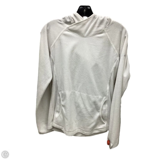 Athletic Top Long Sleeve Hoodie By Columbia In White, Size: S