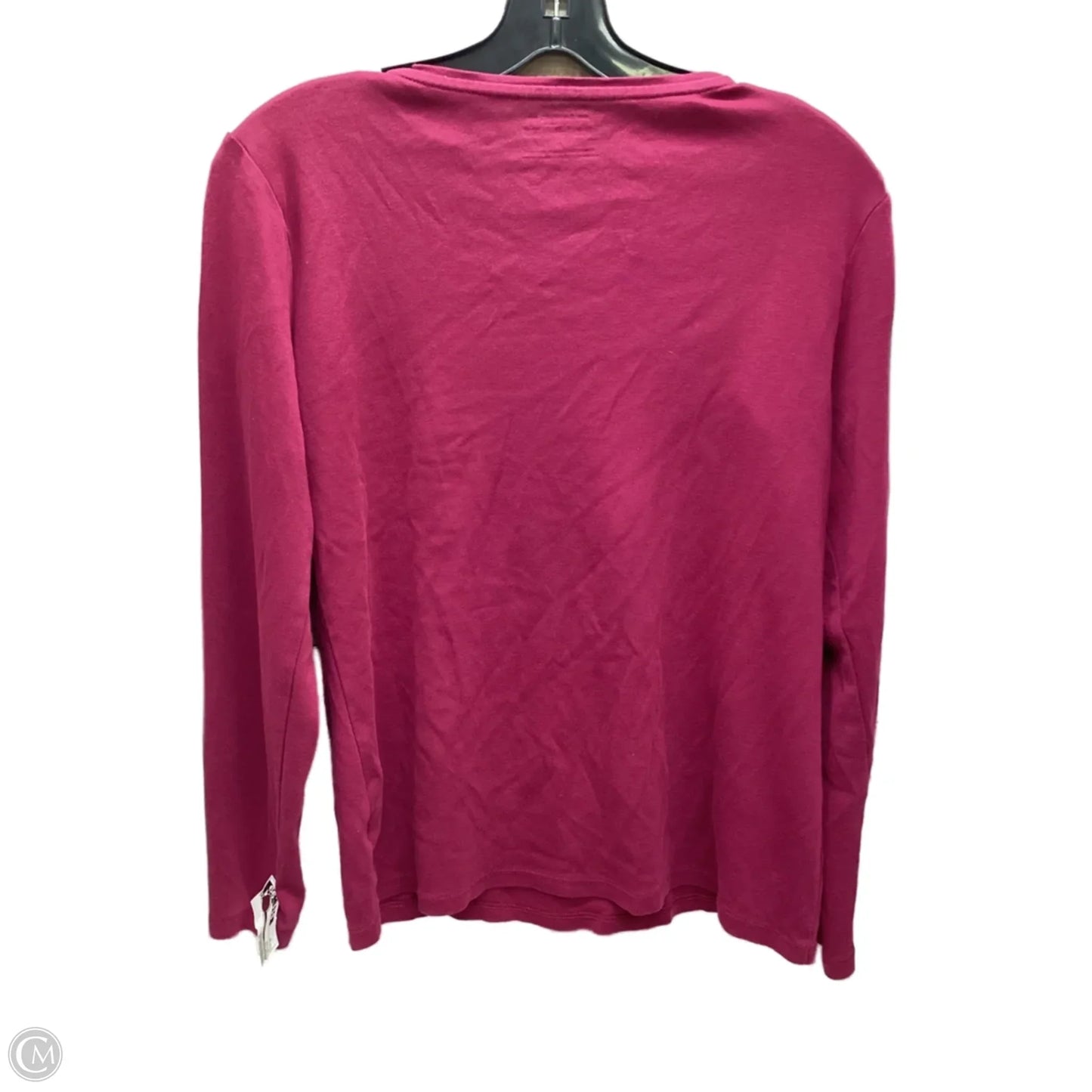 Top Long Sleeve By Talbots In Maroon, Size: M