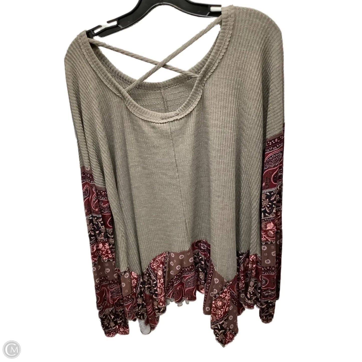 Top Long Sleeve By Daytrip In Multi-colored, Size: Xl