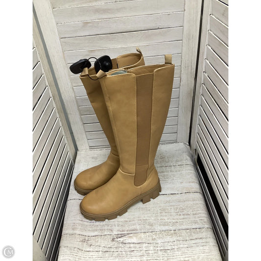 Boots Knee Heels By Sugar In Brown, Size: 7