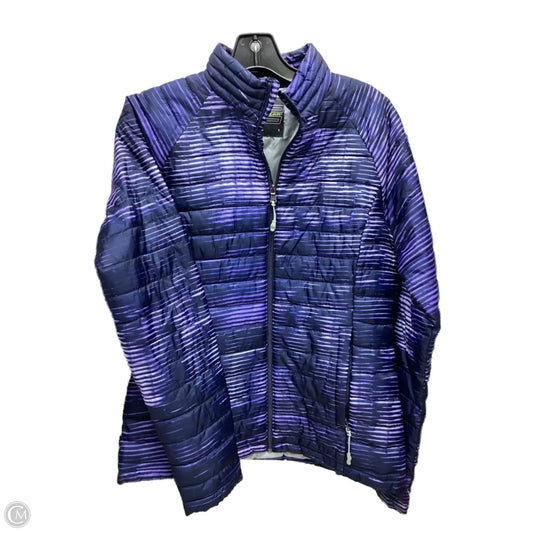 Coat Puffer & Quilted By Tek Gear In Blue & Purple, Size: S