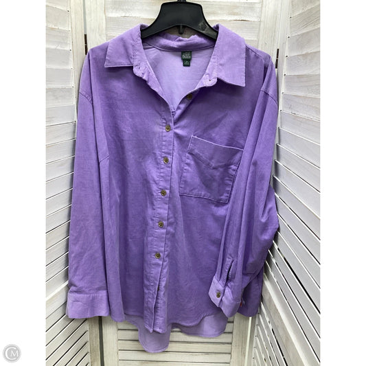 Top Long Sleeve By Wild Fable In Purple, Size: Xl