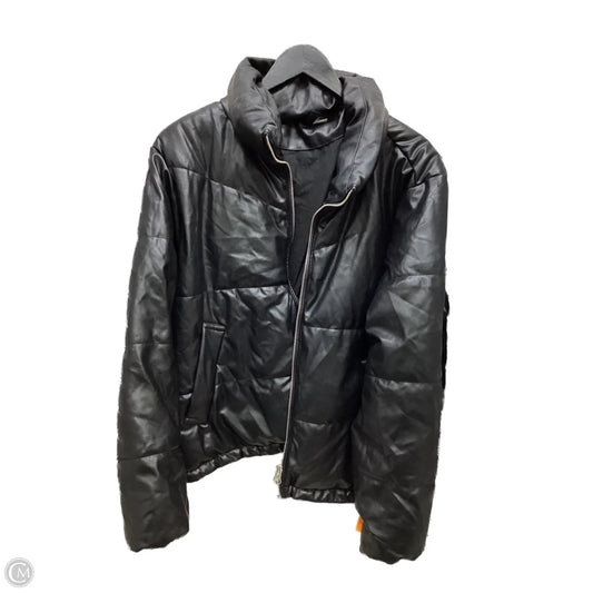 Coat Puffer & Quilted By Divided In Black, Size: M