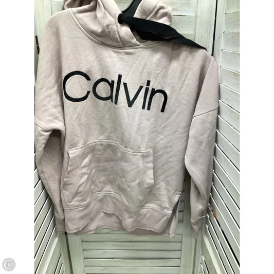 Sweatshirt Hoodie By Calvin Klein In Pink, Size: S