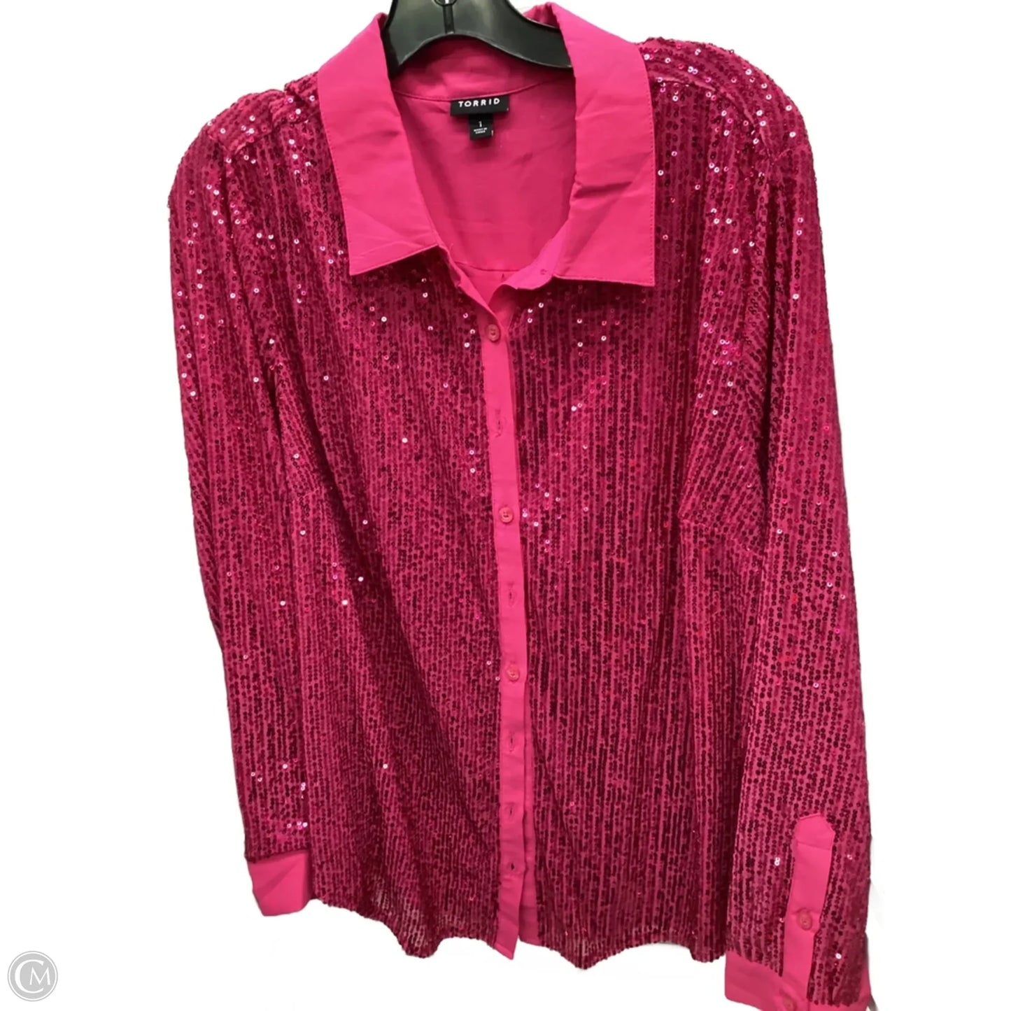 Top Long Sleeve By Torrid In Pink, Size: 1x