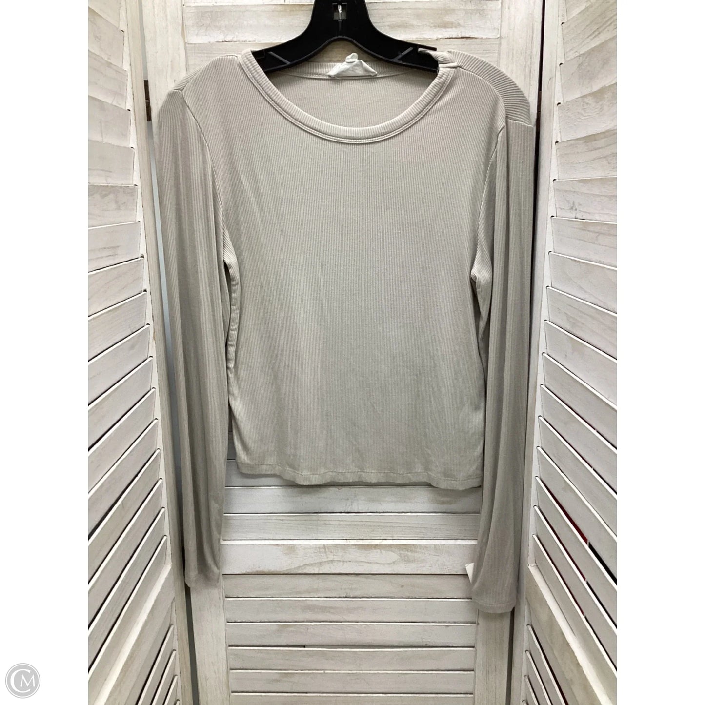 Top Long Sleeve By Knox Rose In Beige, Size: L