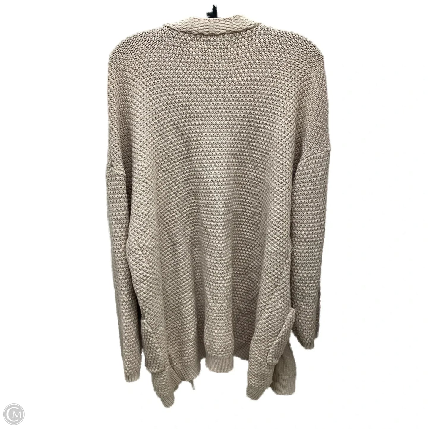 Sweater Cardigan By Clothes Mentor In Tan, Size: L