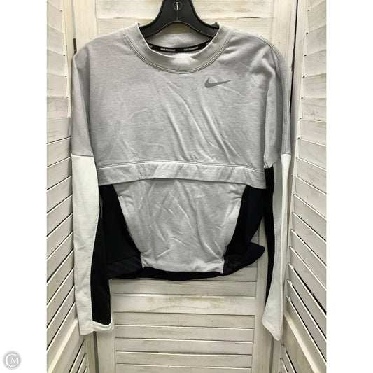 Athletic Top Long Sleeve Crewneck By Nike Apparel In Grey, Size: Xs