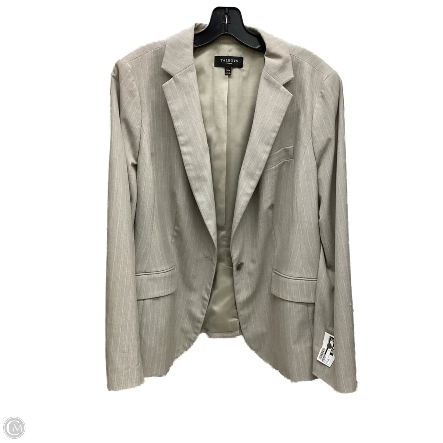 Blazer By Talbots In Tan, Size: 14