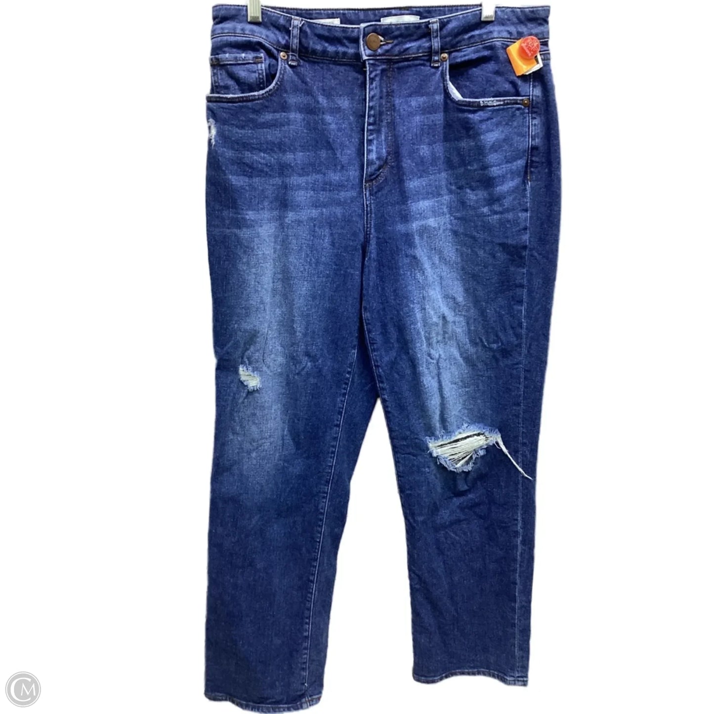 Jeans Straight By Loft In Blue Denim, Size: 10
