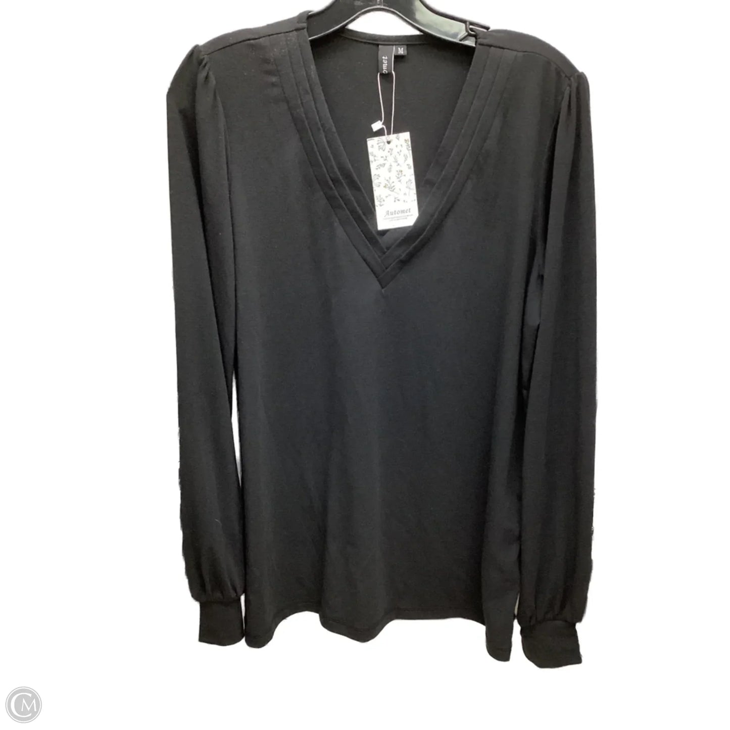Top Long Sleeve By Clothes Mentor In Black, Size: M