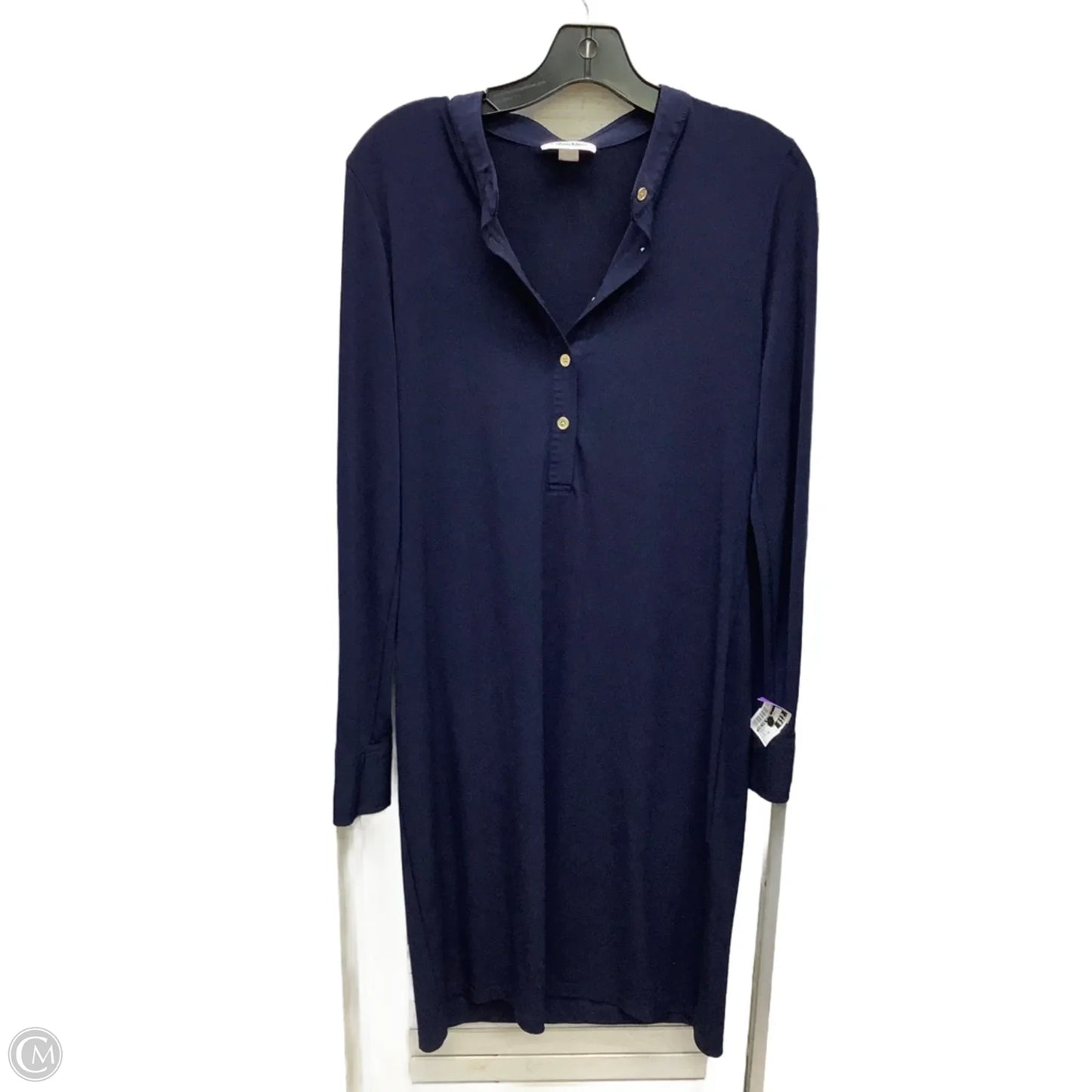 Dress Casual Midi By Calvin Klein In Blue, Size: 10