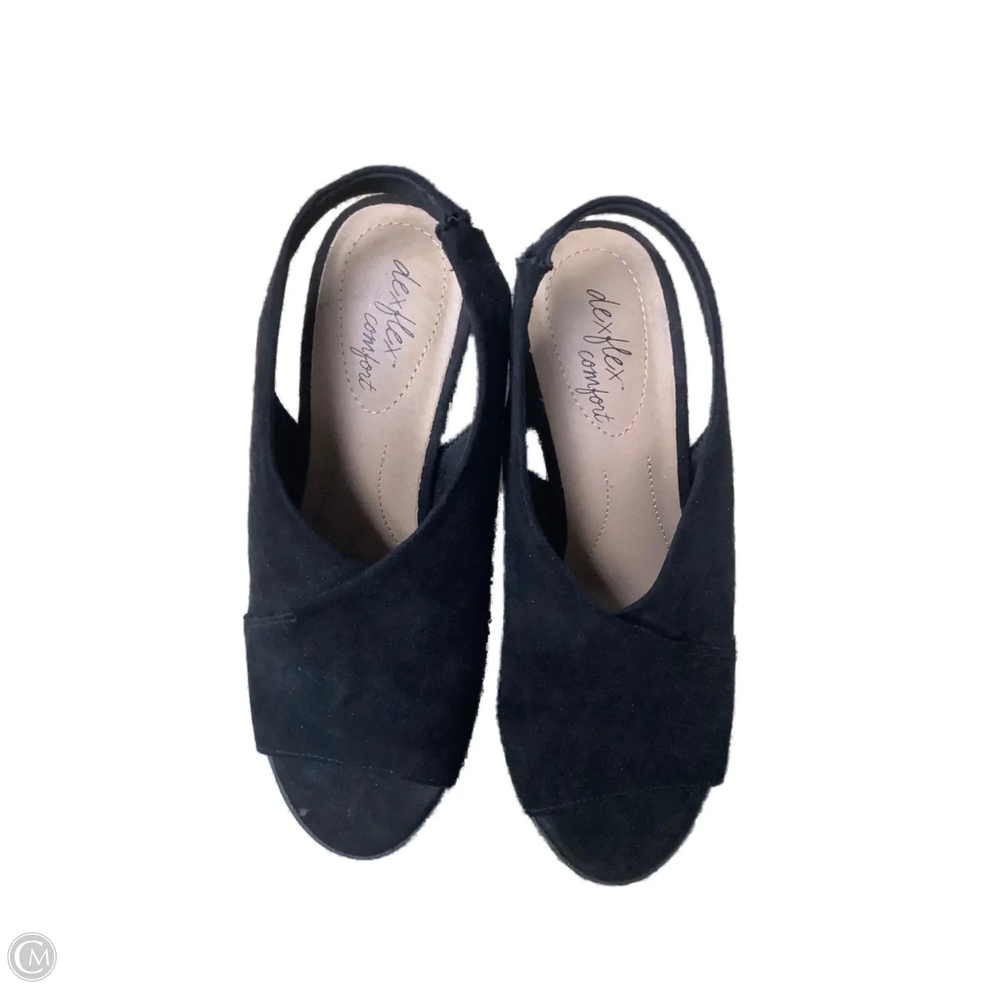 Sandals Heels Block By Dexflex In Black, Size: 5.5