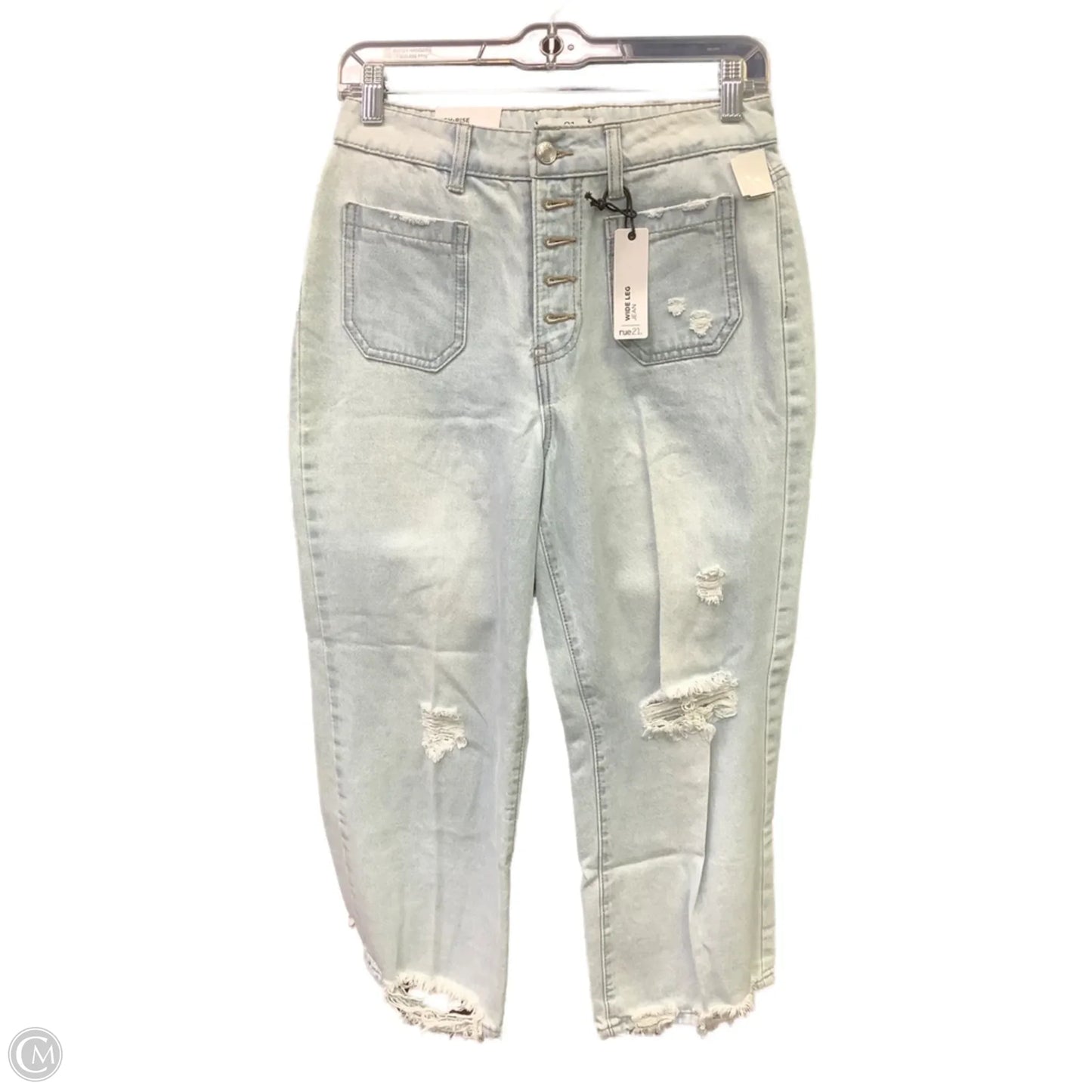 Jeans Wide Leg By Rue 21 In Blue Denim, Size: 8