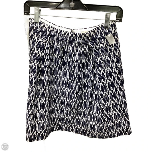 Skirt Midi By J. Crew In Blue & White, Size: 0