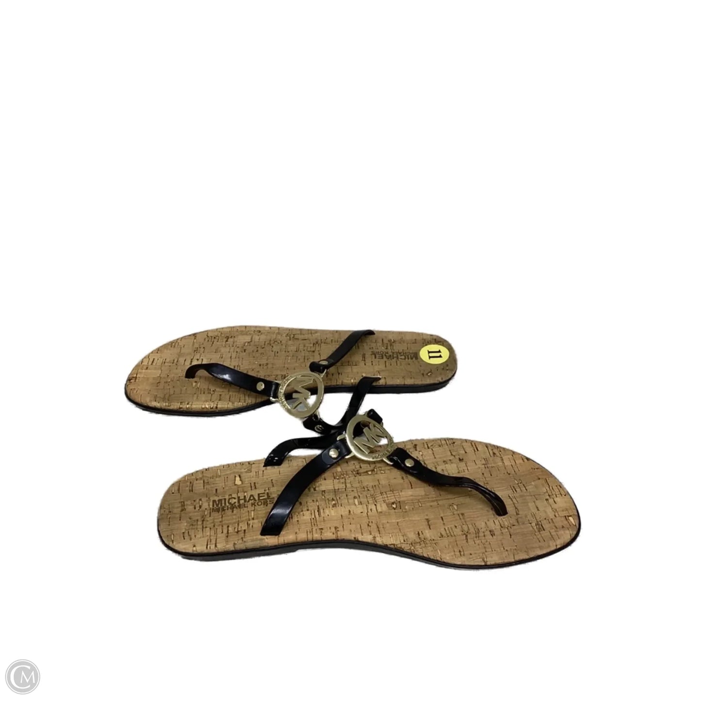 Sandals Flip Flops By Michael By Michael Kors In Black, Size: 11