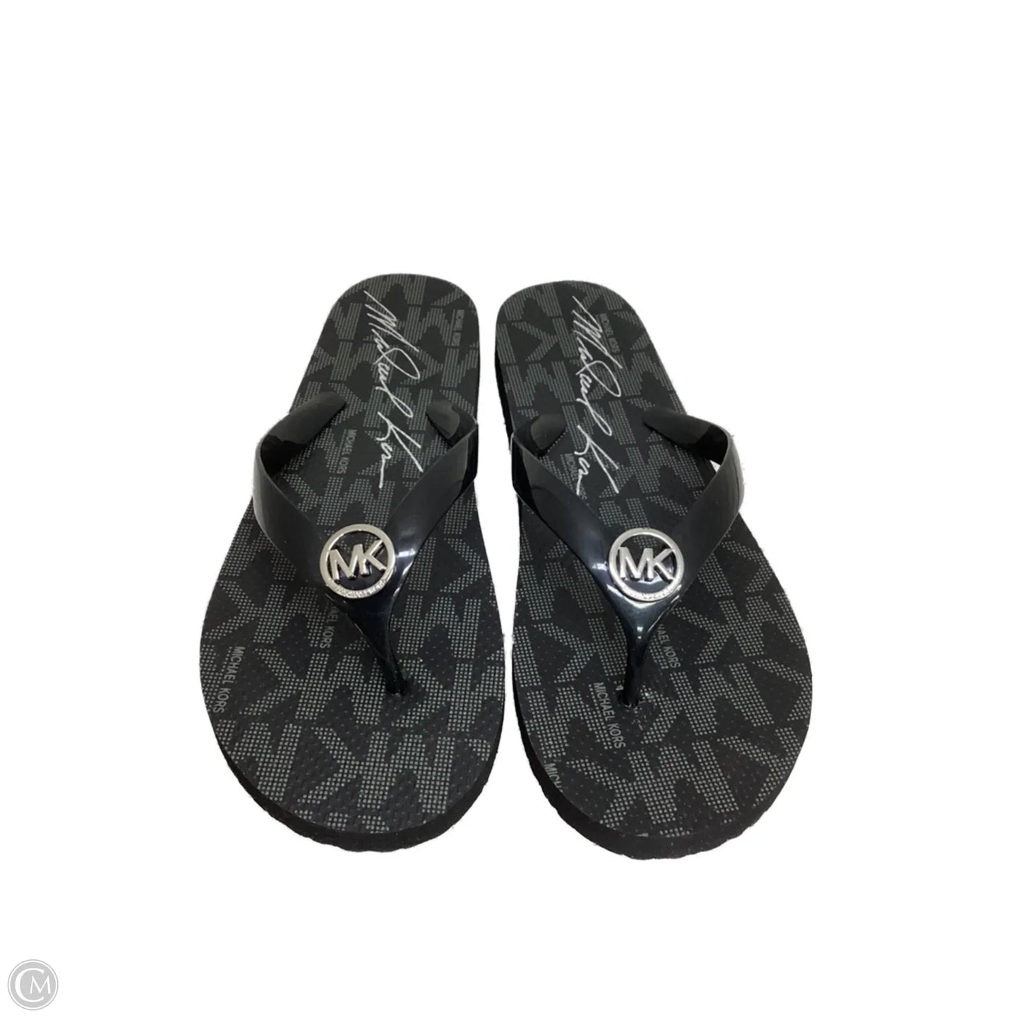 Sandals Flip Flops By Michael By Michael Kors In Black, Size: 11