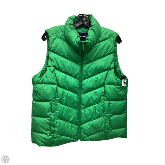 Vest Puffer & Quilted By Lands End In Green, Size: L