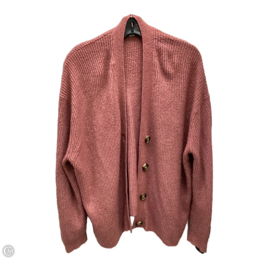 Sweater Cardigan By American Eagle In Mauve, Size: L