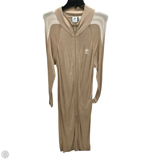 Cardigan By Adidas In Tan, Size: M