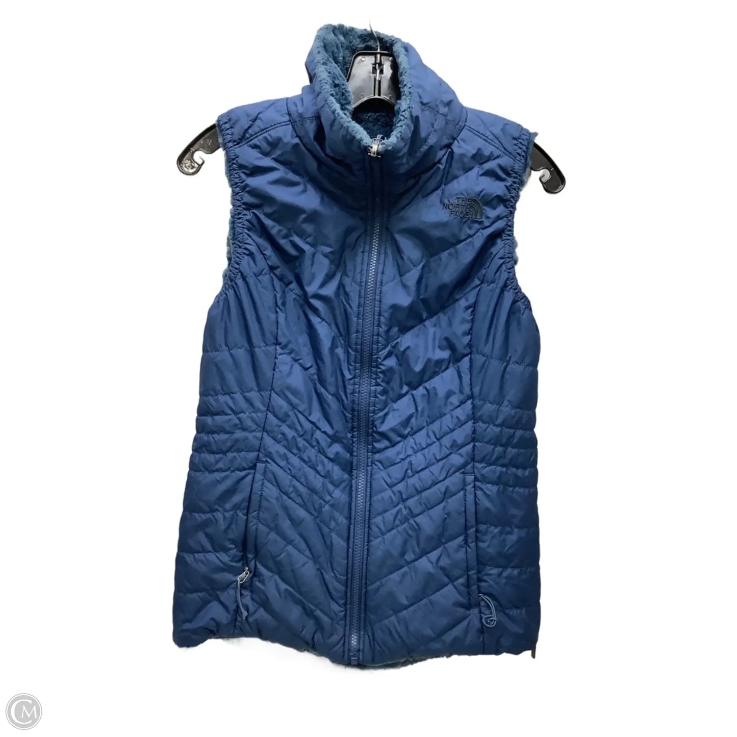 Vest Faux Fur & Sherpa By The North Face In Teal, Size: S