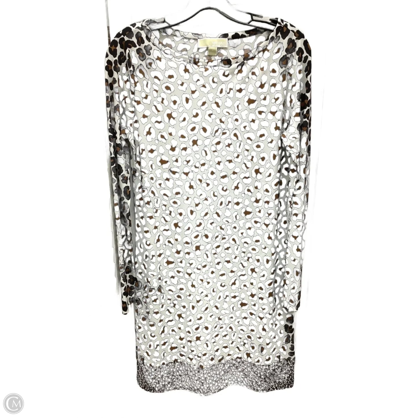 Dress Casual Midi By Michael By Michael Kors In Leopard Print, Size: S