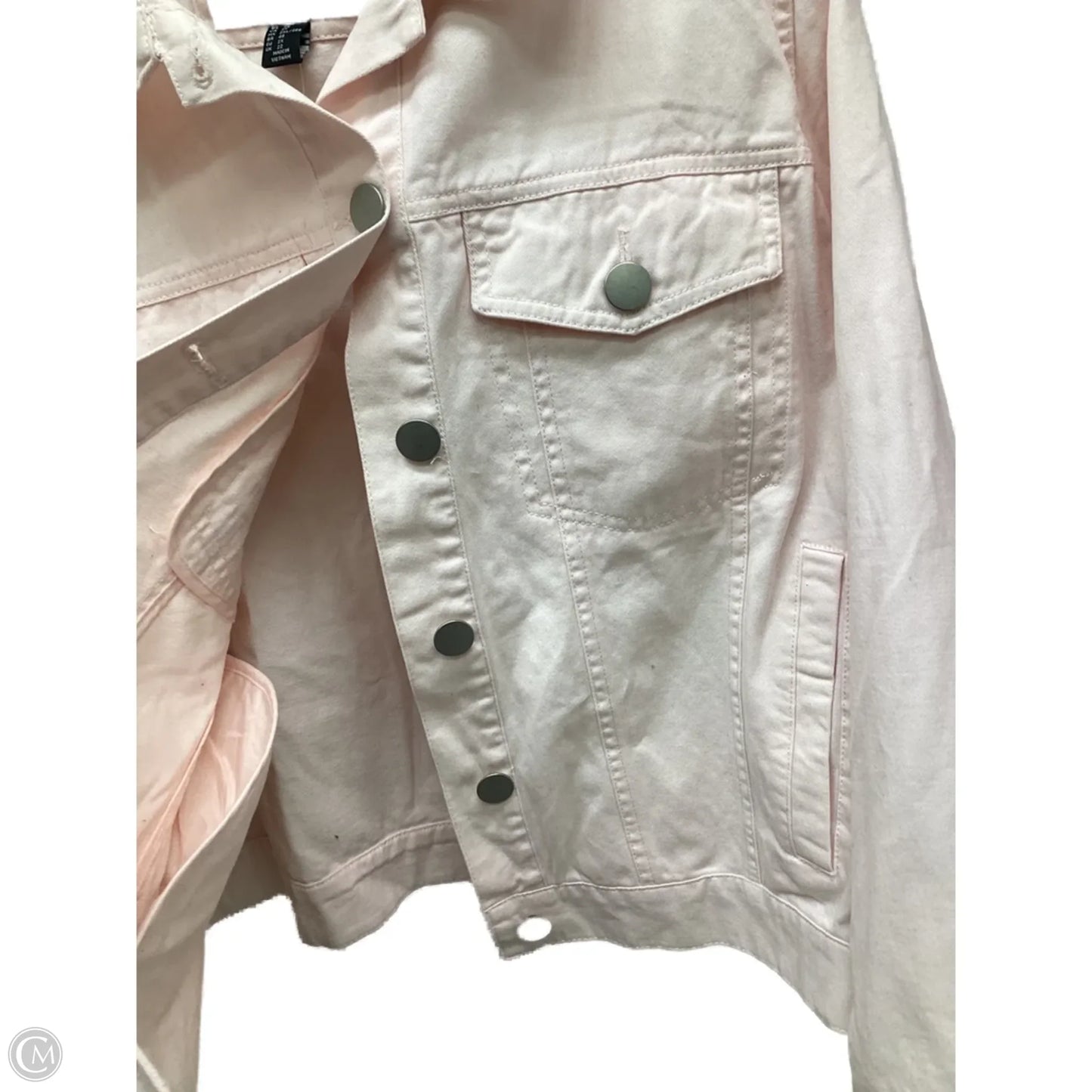 Jacket Denim By Forever 21 In Pink Denim, Size: 2x
