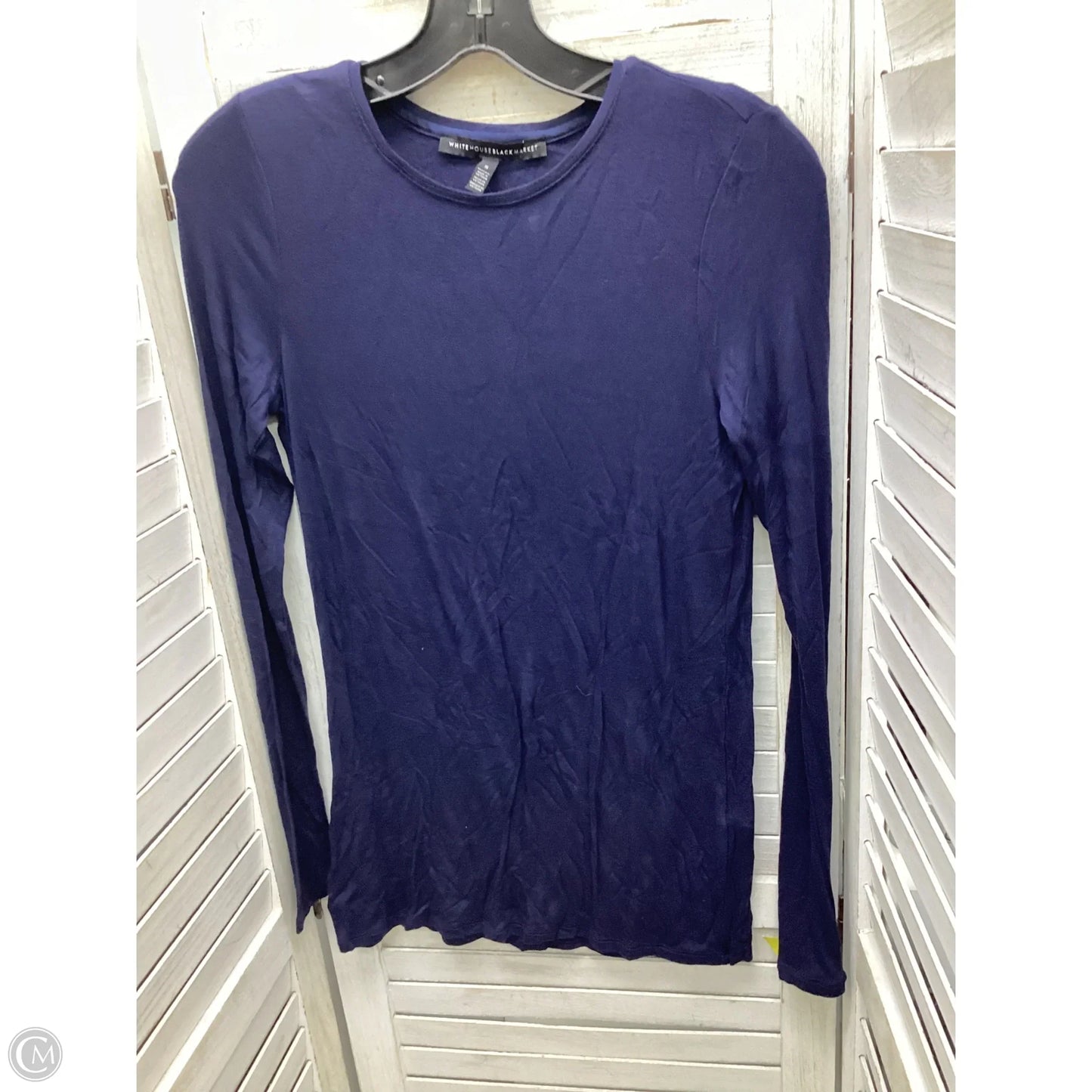 Top Long Sleeve By White House Black Market In Blue, Size: S
