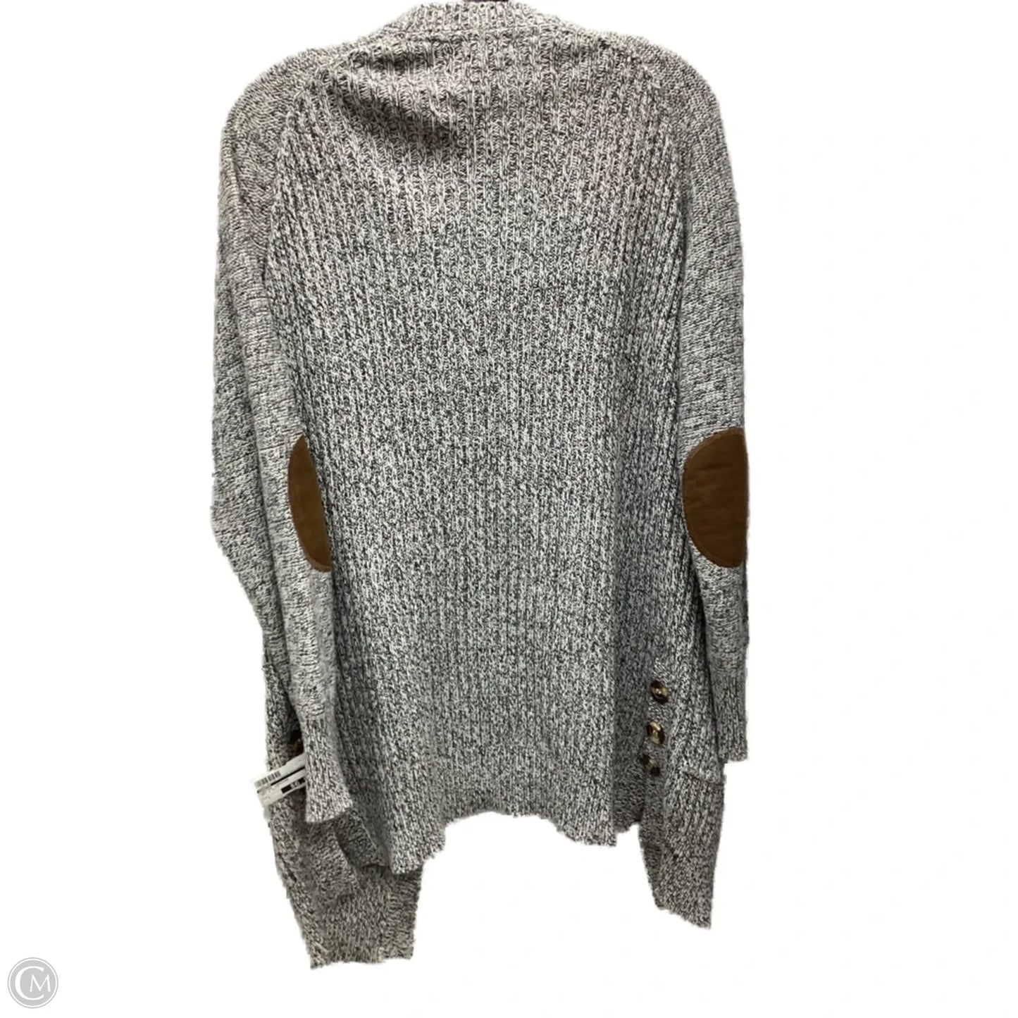 Sweater Cardigan By Harper In Grey & White, Size: L
