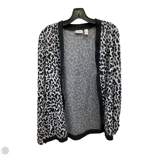 Cardigan By Chicos In Leopard Print, Size: L