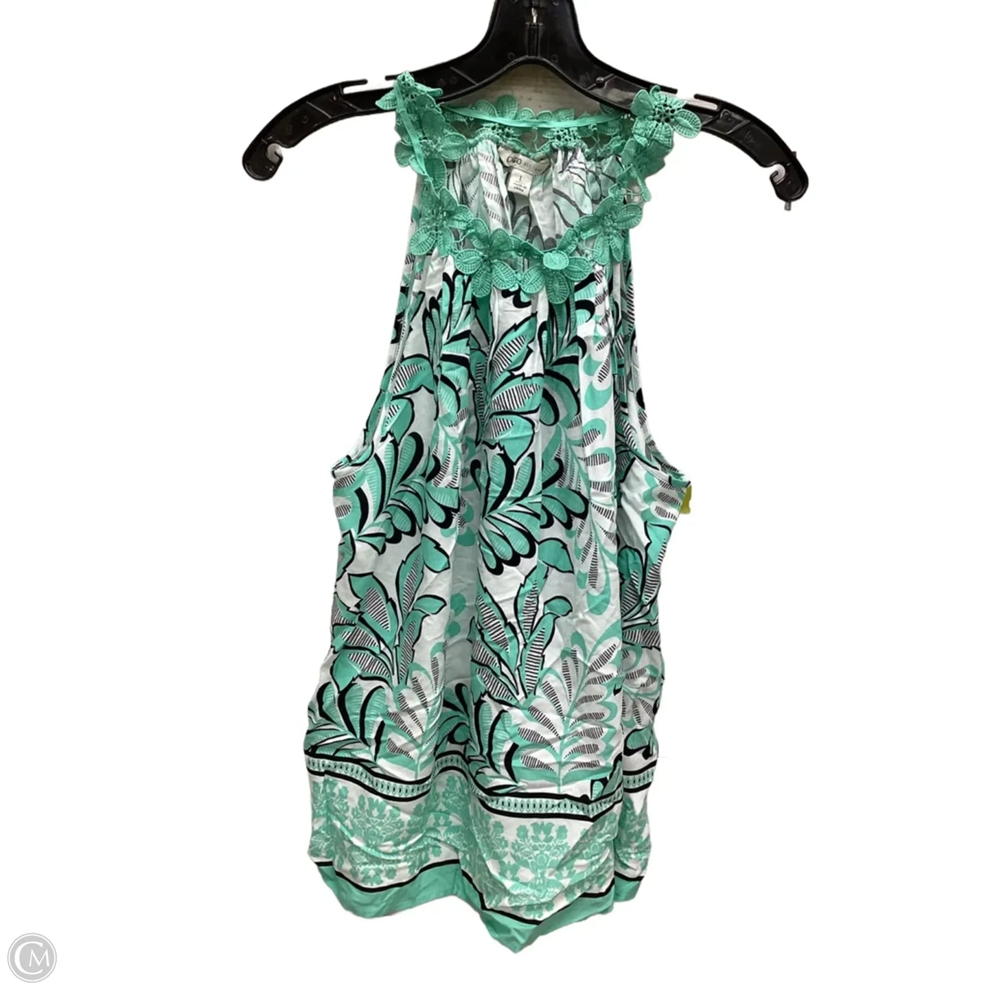 Top Sleeveless By Cato In Floral Print, Size: L