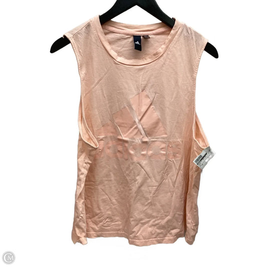 Athletic Tank Top By Adidas In Peach, Size: 2x