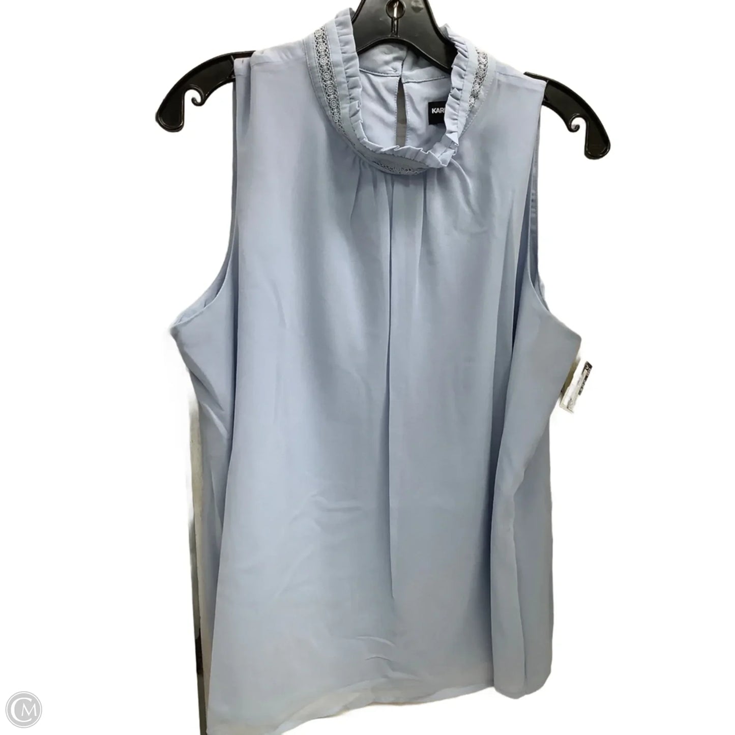 Top Sleeveless Designer By Karl Lagerfeld In Blue, Size: Xl