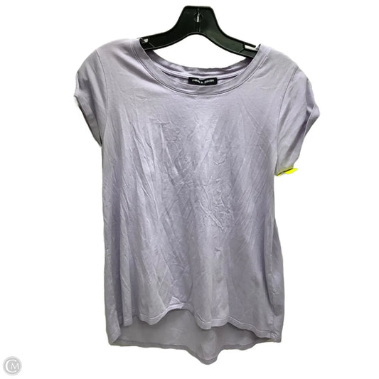 Top Short Sleeve By Cable And Gauge In Purple, Size: L