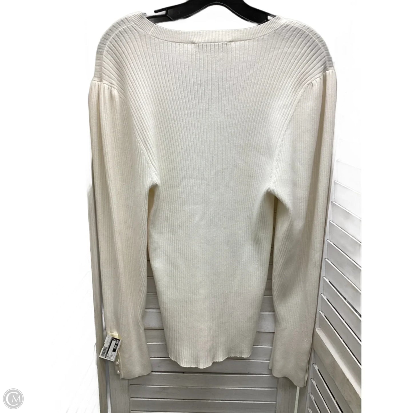 Top Long Sleeve By Loft In Ivory, Size: Xxl