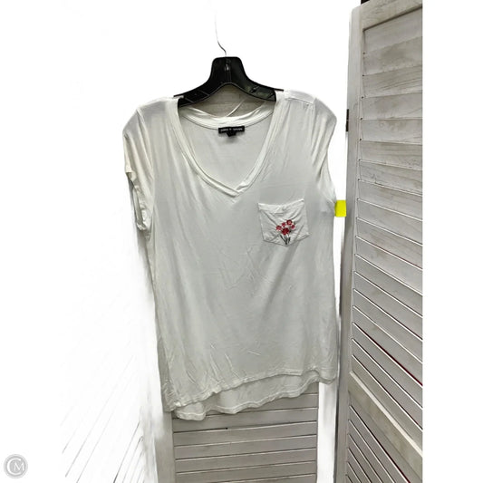Top Short Sleeve By Cable And Gauge In White, Size: M