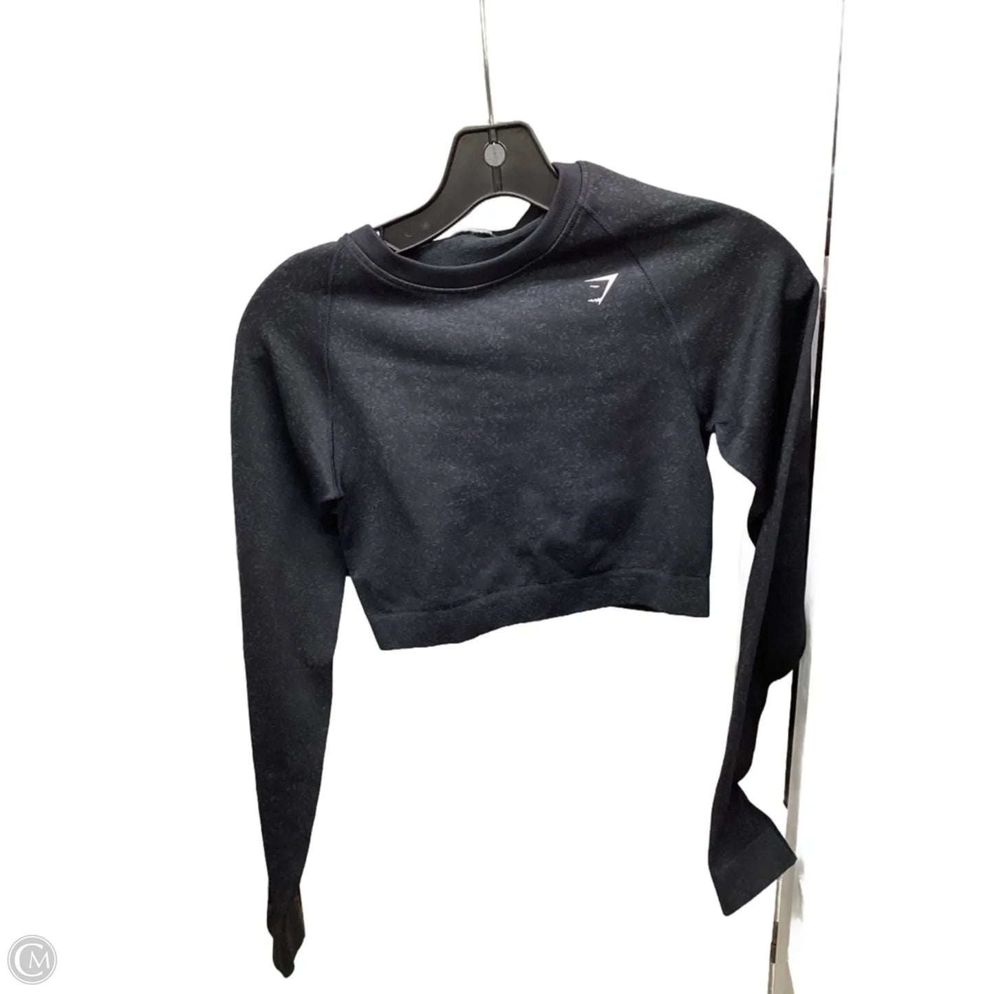 Athletic Top Long Sleeve Crewneck By Gym Shark In Black, Size: Xs