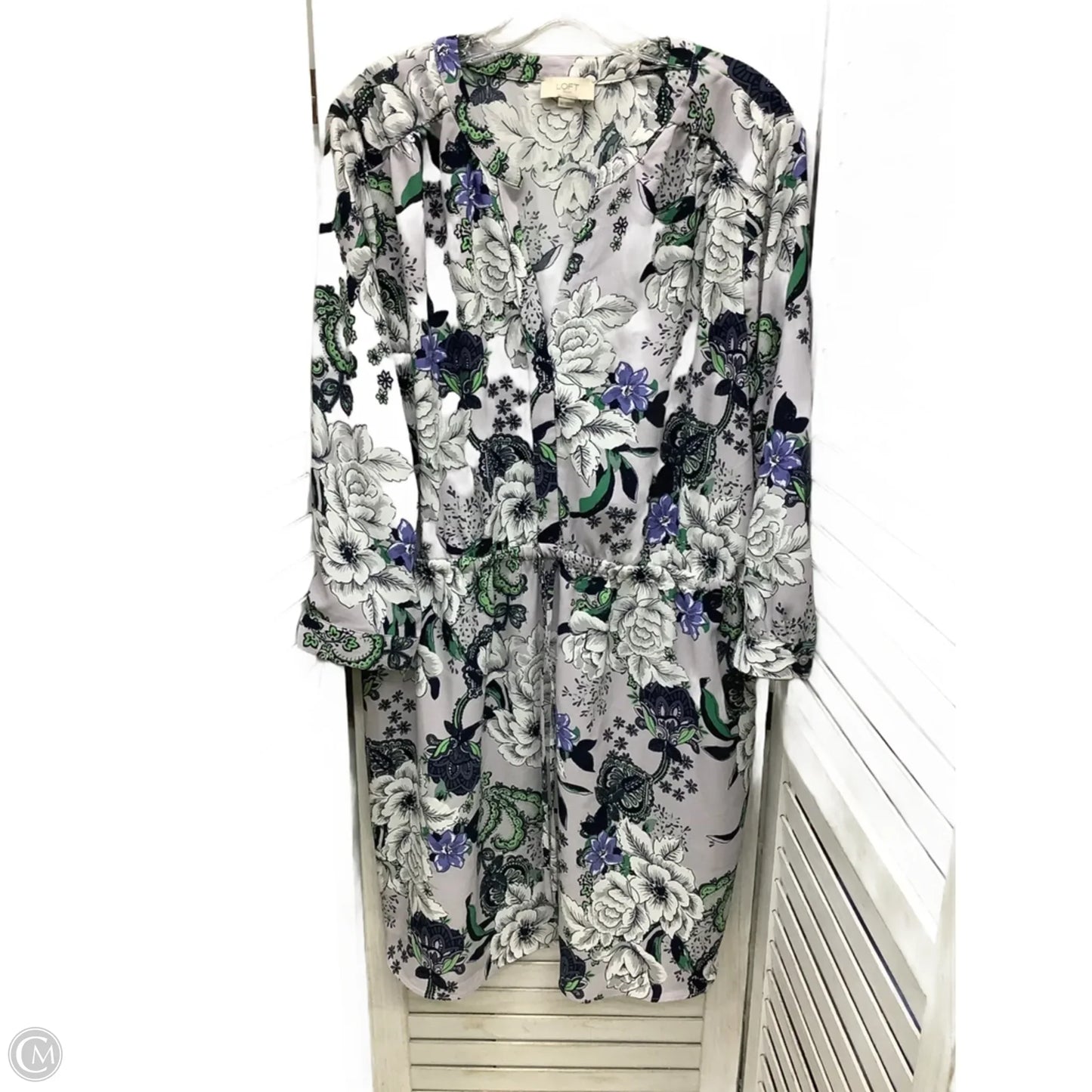 Dress Casual Midi By Loft In Floral Print, Size: Xl